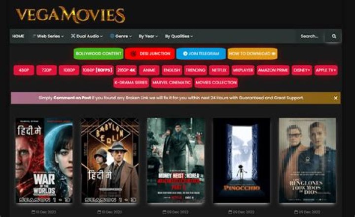 Alternatives to Vegamovies: Stream Hindi Dubbed Movies & More!