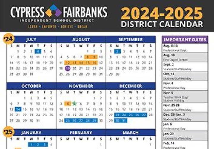 CFISD 2024-2025 Academic Calendar: A Comprehensive Guide for Parents and Students